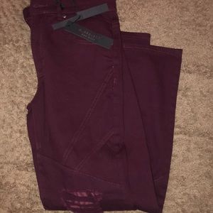 Burgundy Jeans Urban Style SIZE 32X30